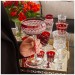 Taça de Cristal Lapidado Coupe 04 - 200ml Vermelho