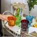 Kit 4 Copos P/Whisky de Cristal Lapidados 66 Colorido