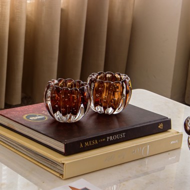 Cachepot Murano Liceu Pp Garnet