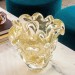 Vaso Murano Traun Cristal com Ouro 24k