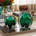 Kit 2 Esferas de Murano P e M Senna Verde Folha