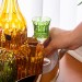 Taça Cristal Lapidado 69 Flauta P/Licor 70ml Verde Claro