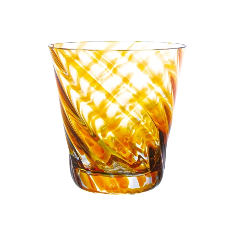 Copo de Cristal P/Whisky Murano Collors Amarelo