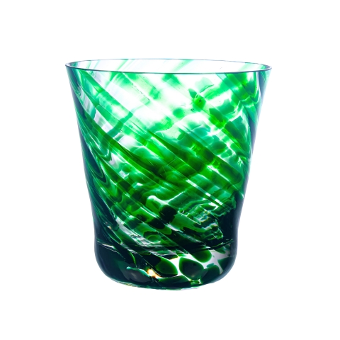 Copo de Cristal P/Whisky Murano Collors Verde Escuro