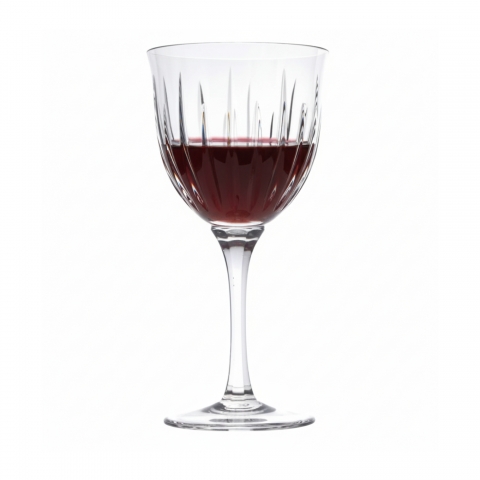 Taça de Cristal Lapidado 66 P/Vinho Tinto Incolor