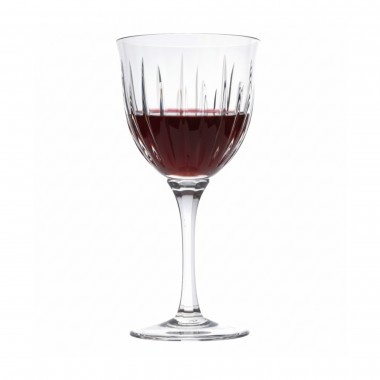 Taça de Cristal Lapidado 66 P/Vinho Tinto Incolor