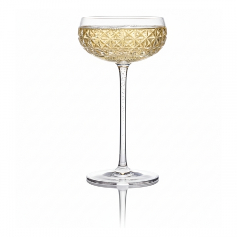 Taça de Cristal Lapidado Coupe 04 - 200ml Incolor