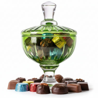 Compoteira de Cristal Lapid 66 Verde Claro