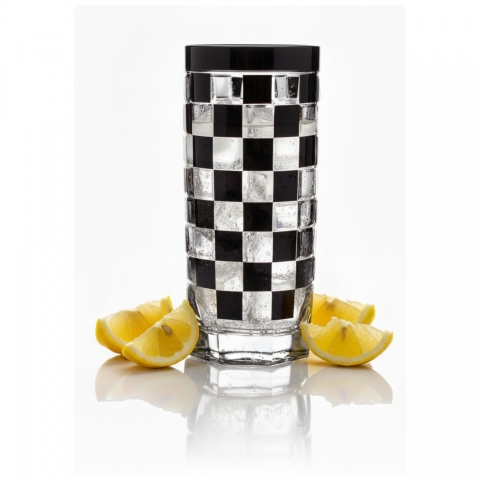 Copo Cristal Lapidado Cuba Libre Mozart 420ml Preto