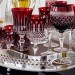 Taça Cristal Lapidado 69 P/água Vermelho Mozart 370ml