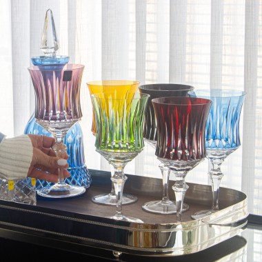 Taça Cristal Lapidado 66 P/Vinho Tinto Ametista 320ml