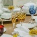Taça Cristal Lapidado 33 P/Vinho Tinto Amarelo 370ml