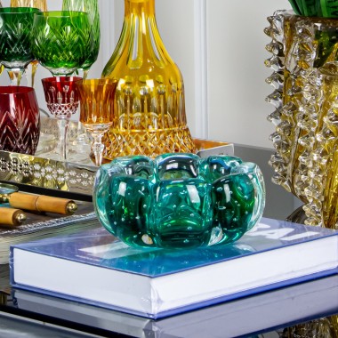 Cachepot Murano Zurique P Verde Folha