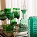 Taça Cristal Lapidado 79 P/Champagne Verde Escuro 230ml