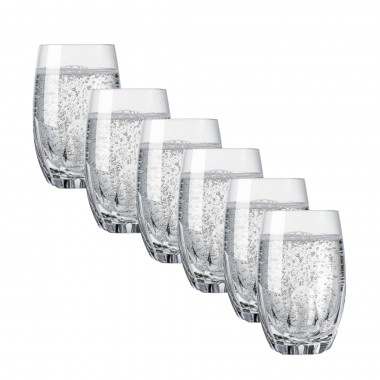 Kit 6 Copos de Cristal Lapidação 65 Incolor 540ml