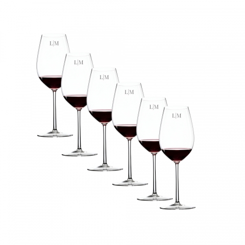 Kit 6 Taças Cristal Bordeaux Incolor 850ml