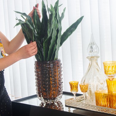 Vaso Murano Leeds Garnet