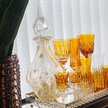 Garrafa Murano Licoreira Cristal com Ouro 24k