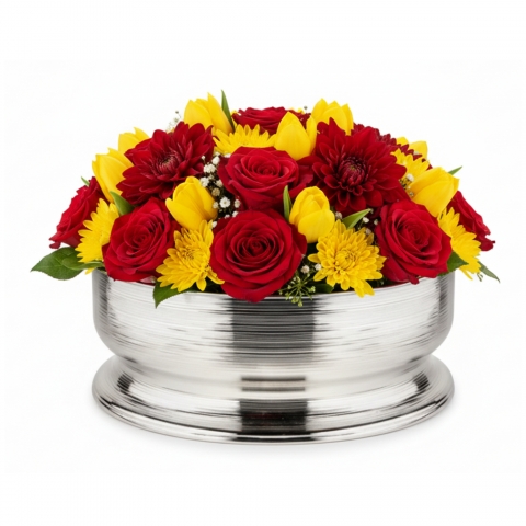 Centro de Mesa Prata Spin Grande Saint James