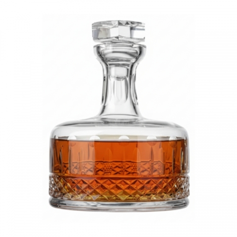 Garrafa P/ Whisky de Cristal 1200ml Mozart Lapidado 69