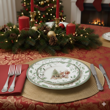 Prato de Sobremesa Natal Azevinho