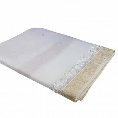 Toalha de Mesa Retangular Margot Bege 6 Lugares