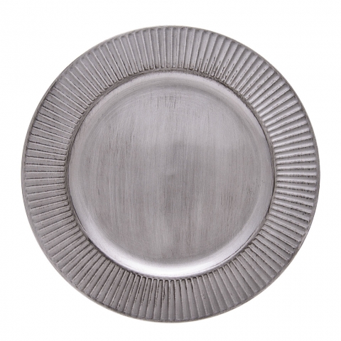 Sousplat Radial Silver Antique
