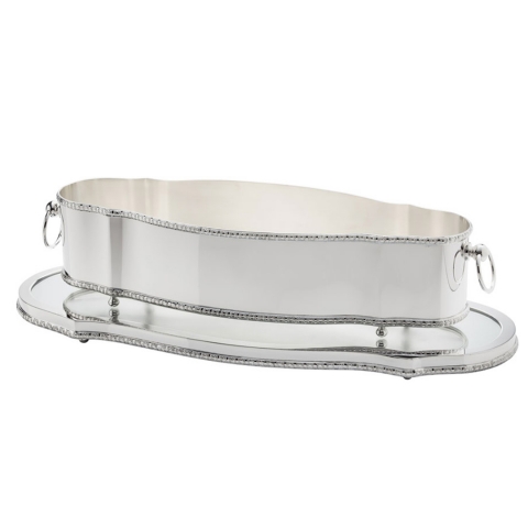 Centro de Mesa Prata Palha e Presentoir em Espelho St James