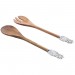 Conjunto Colher e Garfo Madeira P/Salada Abacaxi