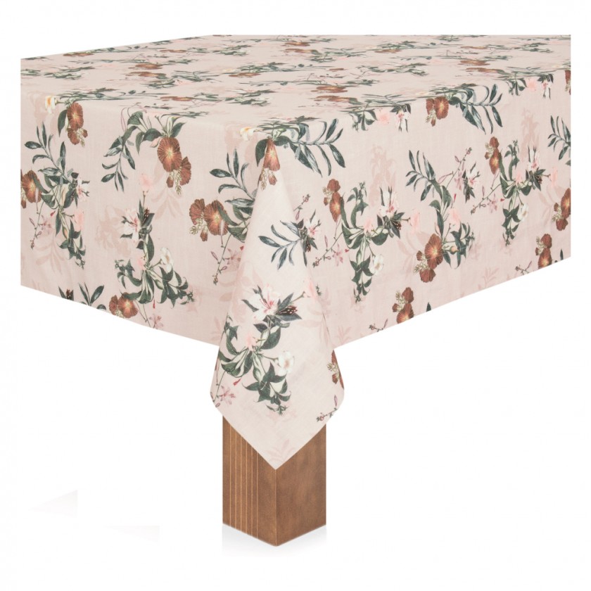 Toalha de Mesa Retangular 8 Lugares Coloratta Flora Toalha de Mesa Retangular 8 Lugares Coloratta Flora