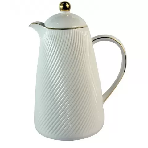 Garrafa Térmica em Porcelana Baronesa Dourado