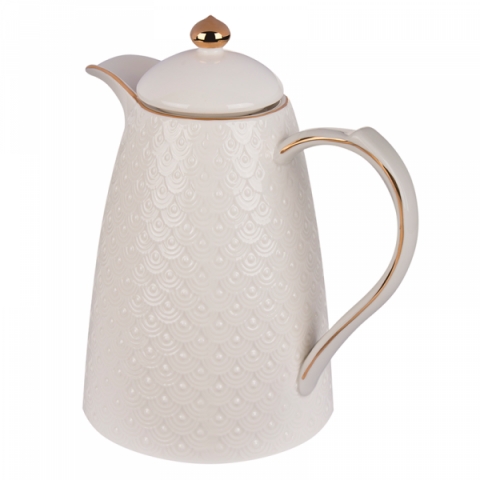 Garrafa Térmica Porcelana Marquesa Dourada