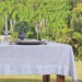 Toalha de Mesa Retangular Francisca Branca 8 Lugares