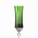 Taça Cristal Lapidado 66 P/Champagne Verde Escuro 210ml