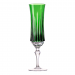 Taça Cristal Lapidado 66 P/Champagne Verde Escuro 210ml
