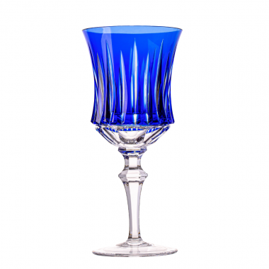 Taça Cristal Lapidado 66 P/Vinho Tinto Azul Escuro 300ml