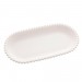 Travessa Porcelana Oval Bolinha Branco P