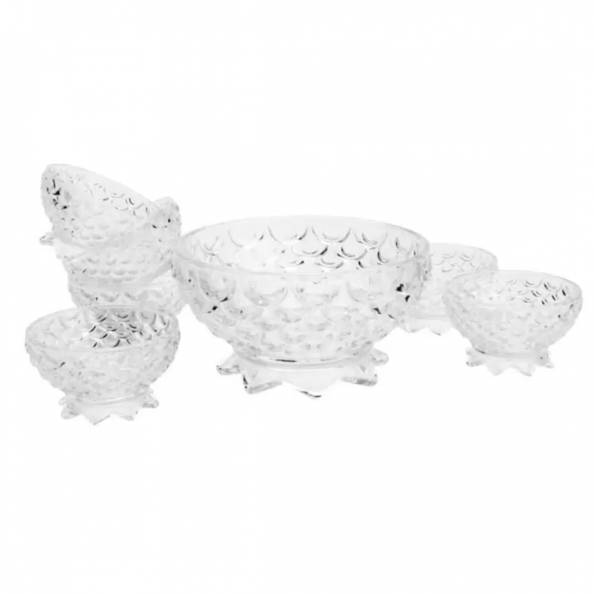 Conjunto P/Sobremesa Cristal de Chumbo Abacaxi Conjunto P/Sobremesa Cristal de Chumbo Abacaxi