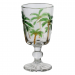 Kit 6 Taças de Vidro Tropical Palm Hand Painting 300ml