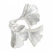 Conjunto 4 Anéis P/Guardanapo Metal Flor Prateada