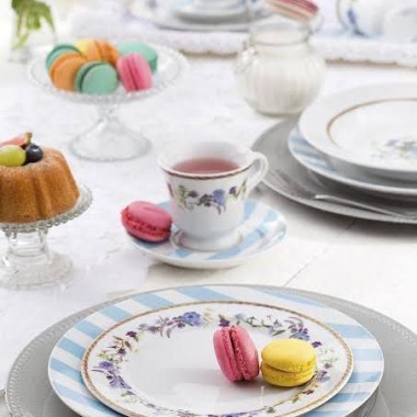 Prato Sobremesa Porcelana Floral Chic