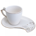 Conjunto 6 Xícaras Café Porcelana Flower Design Plate Colorido