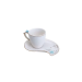 Conjunto 6 Xícaras Café Porcelana Flower Design Plate Colorido