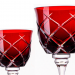 Taça Cristal Lapidado 33 P/água Vermelho 400ml
