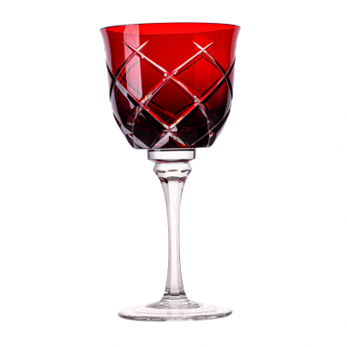 Taça Cristal Lapidado 33 P/Vinho Tinto Vermelho 370ml