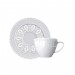 Conjunto 6 Xícaras e 6 Pires P/Café de Porcelana Palace