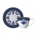 Conjunto 6 Xícaras e 6 Pires P/Chá de Porcelana Porto C/Filete de Ouro 24k
