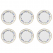Conjunto 6 Pratos Sobremesa de Porcelana Floral Chic