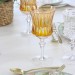 Taça Cristal Lapidado 66 P/água Amarelo 360ml