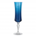 Taça de Cristal Azul Escuro Lapidada 24% Pbo P/Champagne 270ml